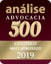 Selo Análise Advocacia 500 Escritório Mais Admirado 2019